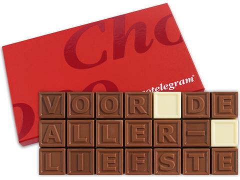 Chocotelegram 21 chocolade letters