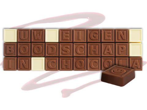 Chocotelegram 30 chocolade letters - eigen tekst