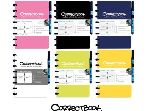 Correctbook - uitwisbare en herbruikbare notitieboek A5 correctbook