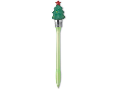 Balpen met verlichte kerstboom