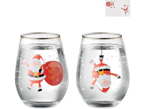 Set van 2 kerstglazen - 330 ml