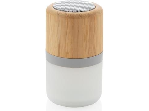 Draadloze bamboe speaker met sfeerlicht - 3W