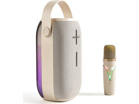 LIVOO Draagbare, draadloze Bluetooth karaoke set