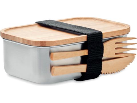 Duurzame lunchbox met bamboe deksel