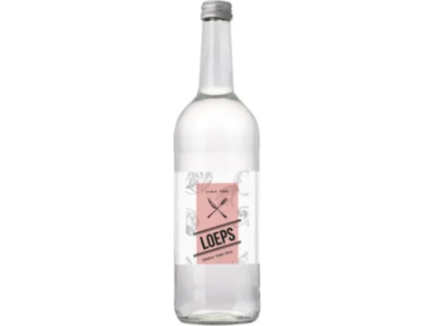 Glazen fles met 750 ml bronwater