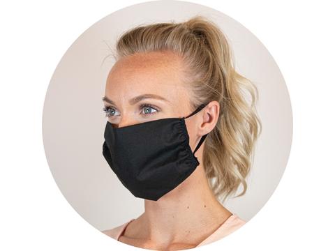 Herbruikbaar mondmasker uit katoen met ruimte voor filter bedrukken