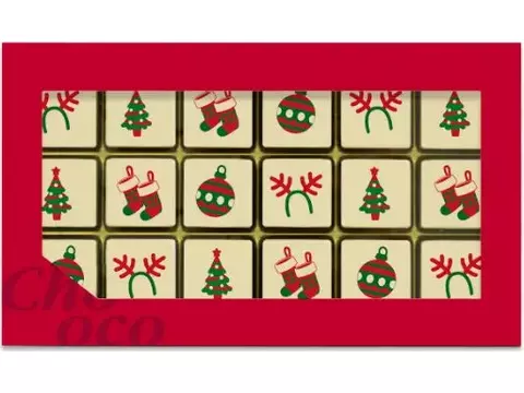 Kerst Chocolade Giftbox met 18 logo chocolaatjes