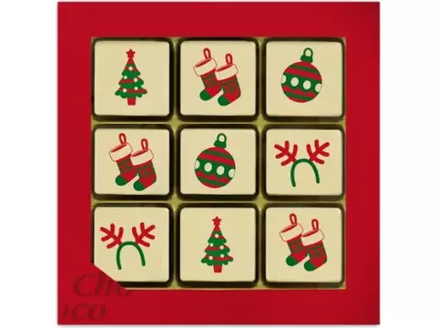 Kerst Chocolade Giftbox met 9 logo chocolaatjes
