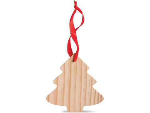 Kerstboomvormige houten hanger