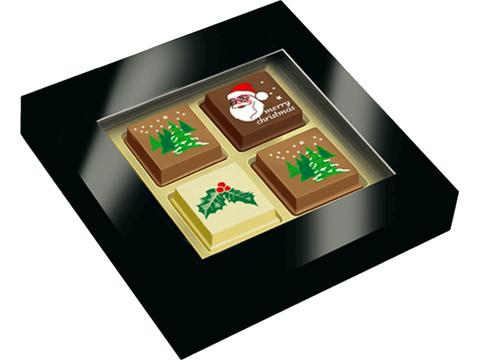 Kerstpralines in geschenkdoosje