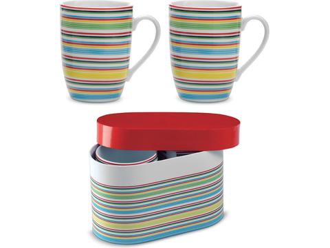 Kleurrijke koffieset - 2x 280 ml