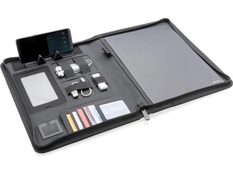 Luxe A4 portfolio met draadloze oplader voor smartphone