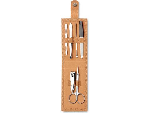 Manicure set in kurk etui