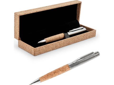 Metalen kurk pen met kurk giftbox