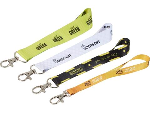 Mini lanyard met 2 zijde sublimatie voorzien van haak