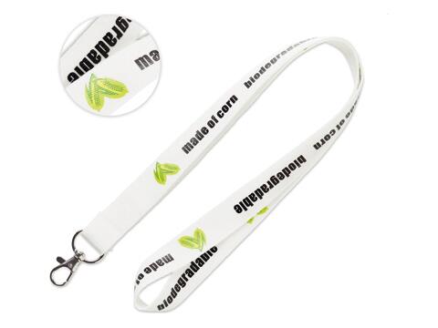 Custom-Made Lanyard van maïszetmeel met zeefdruk – volledig eigen design