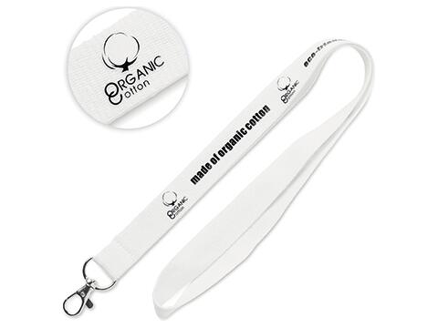 Custom-Made Lanyard van biologisch katoen met zeefdruk – volledig eigen design