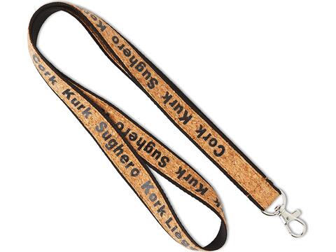 Custom-Made Lanyard van kurk en polyester met zeefdruk – volledig eigen design