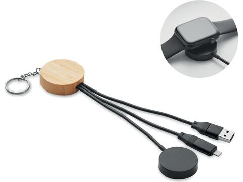 Sleutelhanger met 4-in-1 60W kabel