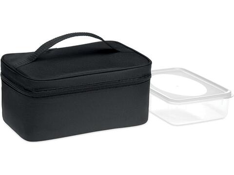 600D RPET koeltas met lunchbox square