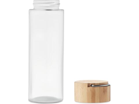 Glazen fles met bamboe dop - 500 ml