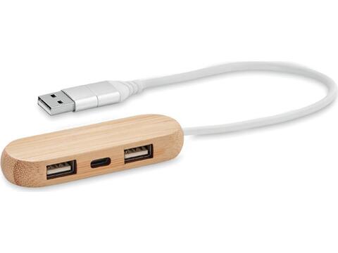 3-poorts USB-hub