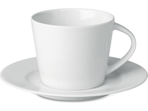 Koffie of Cappuccino kop en schotel - 180 ml