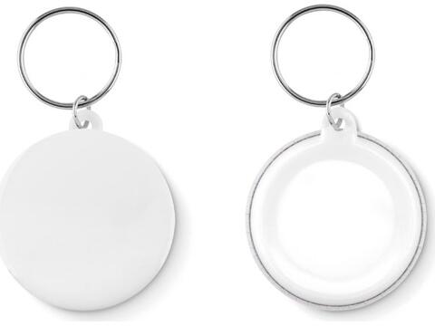 Button sleutelhanger metaal - Ø4,4 cm