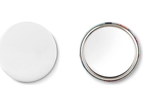 Metalen spiegel button -  Ø5,8 cm