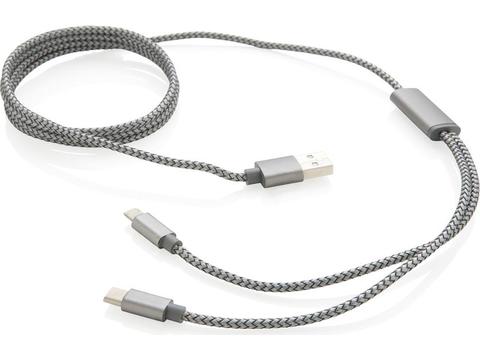 3-in-1 gevlochten nylon kabel