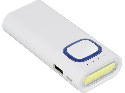 Powerbank met COB Led zaklamp - 2600 mAh