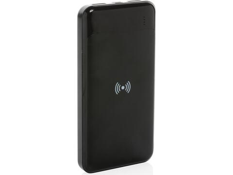 RCS standaard recycled powerbank met draadloze oplader - 8.000 mAh