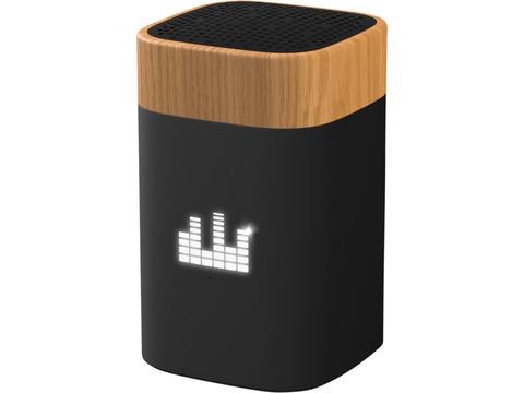 Speaker 5W voorzien van hout met oplichtend logo