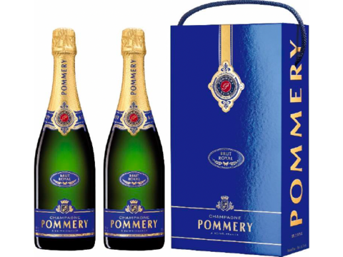 Pommery Brut Royal met 2 flessen 75 cl