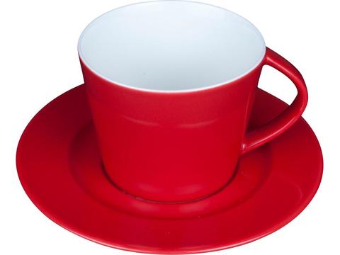 Set Italiano koffiekopje met ondertasje rood