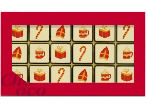 Sint Chocolade Giftbox met 18 logo chocolaatjes
