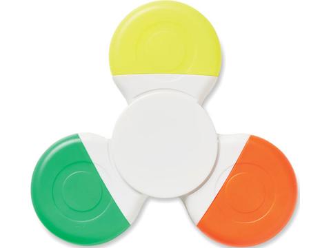 Spinmark handspinner met 3 kleuren highlighters bedrukken