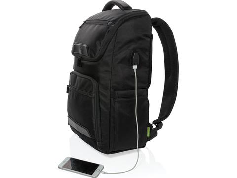 Swiss Peak RPET Voyager USB RFID laptop rugzak