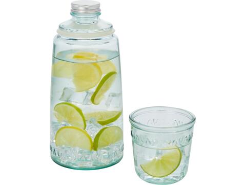 Tweedelige water set gerecycled glas - 1000 ml