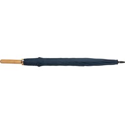 23" Impact AWARE™ RPET 190T auto open bamboe paraplu-navy-gesloten