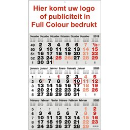 3-maandkalender Full colour bedrukt