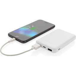 5.000 mAh draadloos opladen zakformaat powerbank-voorbeeld kabel