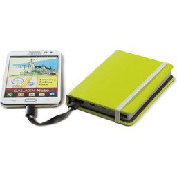 91291 powerbank notitieboek lime