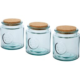 Aire driedelige pottenset van 800 ml gerecycled glas