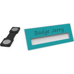 Badge Jerry-Turquoise-74x30
