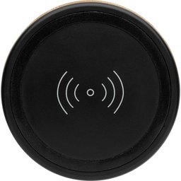 Bamboe 3W speaker met draadloze oplader-bovenzijde