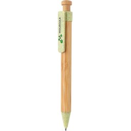 Bamboe pen met tarwestro clip -gepersonaliseerd