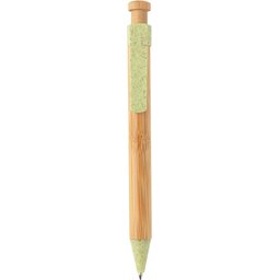Bamboe pen met tarwestro clip -voorzijde