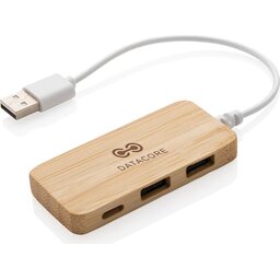 Bamboo hub met type C-gepersonaliseerd