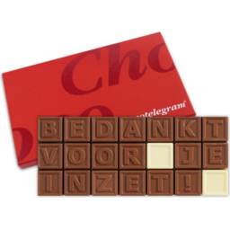 Bedankt voor je inzet ChocoTelegram